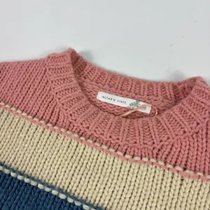 Altar'd State Sweater Womens XS/S Multicolor Crewneck‎ Striped Knit Pullover thumbnail 2