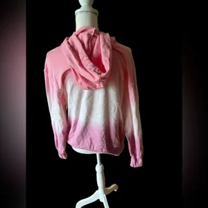 BP Nordstrom Pink White Ombre Dip Dye Pullover Hoodie Sweatshirt S thumbnail 4