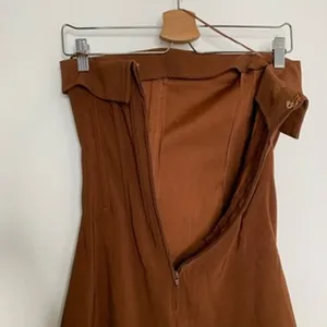 With Jean Chloe Chocolate Brown Corset Mini Dress Womens Size XS thumbnail 11