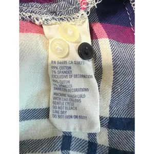 American Eagle Outfitters Plaid Henley Top – Size 4 thumbnail 5