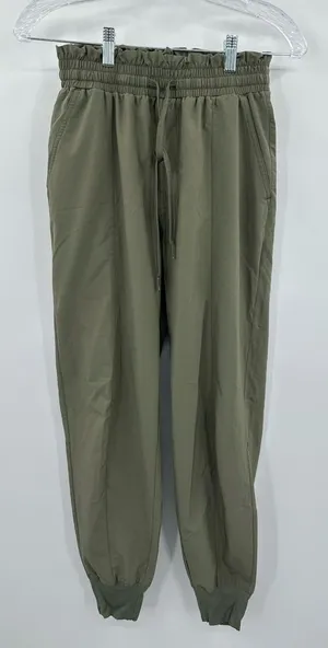 Abercrombie & Fitch Women's High Rise Tech Performance Green Joggers Size‎ Small thumbnail 1
