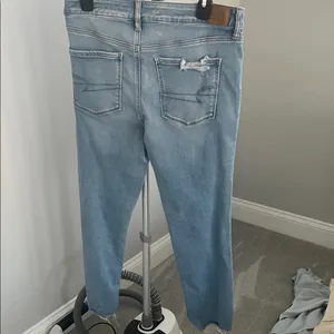 American Eagle Outfitters Light Blue Distressed Jeans thumbnail 2