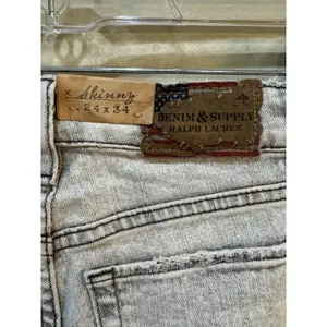 Ralph‎ Lauren Denim And Supply Gray Stone Wash Skinny Jeans Size 24 By 34 thumbnail 6