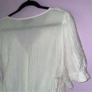 Alice Blue Size XL White Ruffle Blouse Top Coquette Cottagecore Soft Girl thumbnail 7