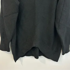 Maeve Anthropologie Black Mock Neck Asymmetrical Pullover Sweater Size Large thumbnail 6