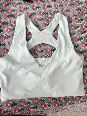 White Lululemon sports bra thumbnail 1