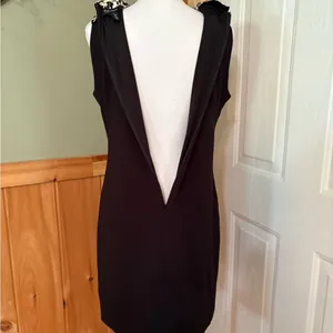 White House black market black dress with detachable accent size 8 thumbnail 6