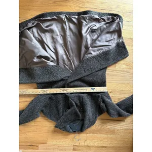 Cinzia Rocca Coat Women 8 Brown Wool Alpaca Blend Oversized Cape Academia‎ thumbnail 7