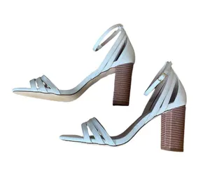 Lulus Shayla White Ankle Strap Heels Womens Size 8.5 thumbnail 8