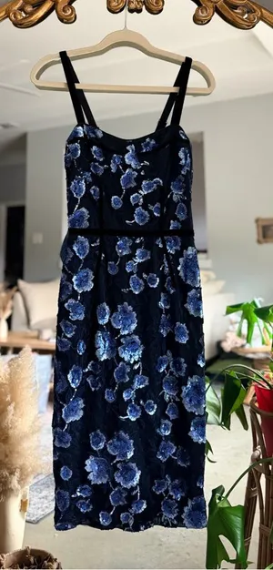 Bronx & banco Camille blue black sequin dress large thumbnail 1