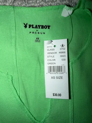 Pacsun x Playboy Green Notched Tank Top thumbnail 6