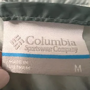 Columbia Morning View Windbreaker Mock Neck Jacket Size M Green Colorblock thumbnail 4