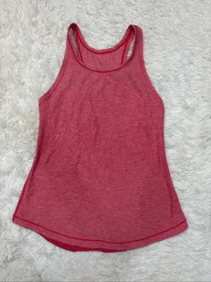Lululemon think fast top in pink size 6 thumbnail 1