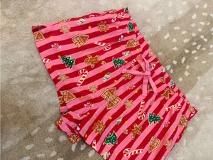 Old Navy Holiday Flannel Boxer Shorts XL Pink Red Christmas Gingerbread thumbnail 3