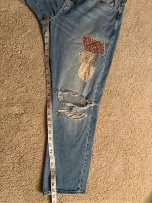 Polo by Ralph Lauren women’s patchwork distress denim slim boyfriend jeans sz 32 thumbnail 16