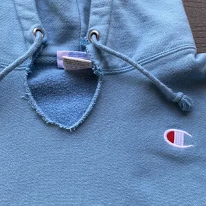 Champion Vintage Reverse Weave Light Blue Size Large V Neck Hoodie thumbnail 2