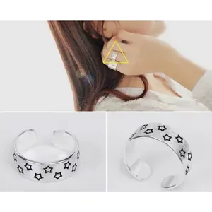 NEW Unisex 925 Sterling Star Adjustable Band Ring, Toe Ring, Pinky Ring‎ thumbnail 6