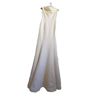Muxxn White Dress Women Size Small Fit Flare Cream White Boat Neck Mermaid Prom thumbnail 7