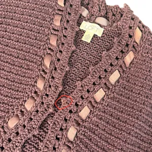 Brown Crochet Knit Shrug‎ Bolero Open Cardigan Size XS Indie Layering BOHO thumbnail 11