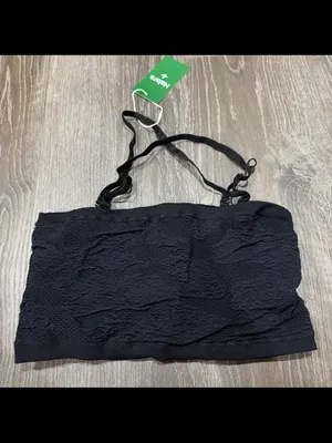 NWT Halara Black Textured Tube Top thumbnail 2