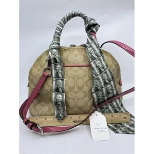 coach customized tan and multicolor cross body bag thumbnail 6