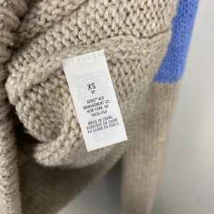 Aerie Mock Neck Sweater Blue Tan Striped Casual Cozy Pullover Size XS‎ thumbnail 6