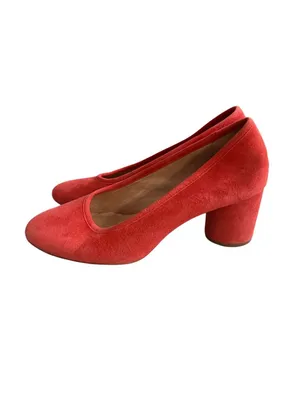 EVERLANE Red Orange Suede Heels Size 6 Womens Shoes thumbnail 7