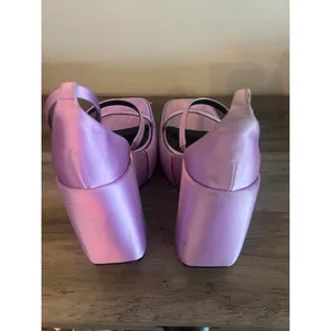 Versace Platform 170mm Satin Lilac Purple Sandals thumbnail 4