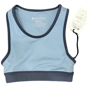 Parks Project Glacier Trail Blue Crop Top Sports Bra Bike Shorts Set XS NEW Tags thumbnail 3