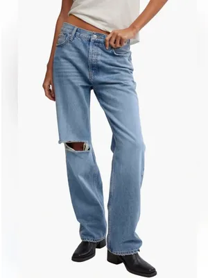 NWT Free People Holly Ripped Bootcut Jeans 28, CAMBRIDGE thumbnail 4