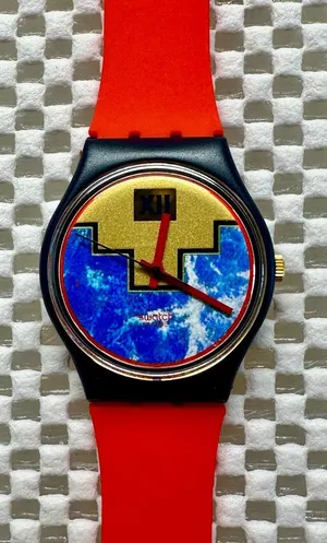 Swatch Watch Blue Flamingo GN114 Vintage 1991 thumbnail 1