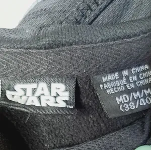 Star Wars hooded black sweatshirt hoodie sz Medium thumbnail 5