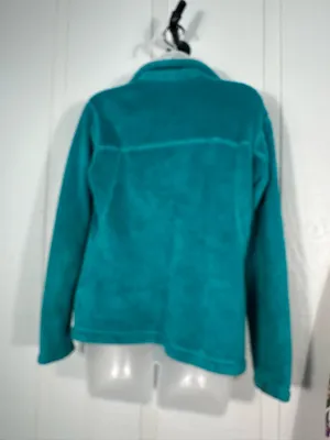 Patagonia Women’s Teal Green Full Zip Fleece Jacket Size Medium EUC thumbnail 4