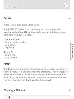 Sorel Ona 503 Hiker Boots Women’s Size 10 NEW thumbnail 3
