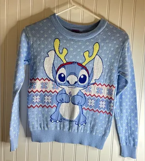 Disney Blue Sweater with Character Design thumbnail 1