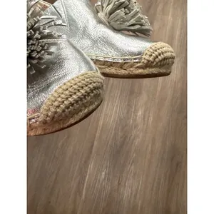 Michael Michael Kors Silver Metallic Leather‎ Tassel Espadrille Flats Mens 8 thumbnail 10