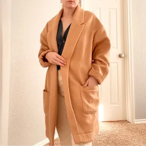 Express Cozy Tan Long Coat thumbnail 8