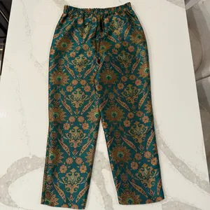 Maeve x Anthropologie Melyssa Floral Metallic Tapestry Trouser Pant Womens Small thumbnail 9