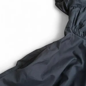 Abercrombie & Fitch black ruched puff sleeve mini dress thumbnail 3