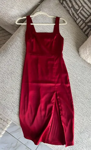 Aritzia Satin 90s Slit Midi Dress thumbnail 1