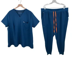 Figs Catarina Scrub Top High Waisted Zamora Jogger Pants Set Size 4XL Deep Reef thumbnail 1