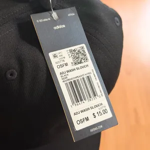 Adidas Black Baseball Adjustable Cap with White Three-Stripes Logo. thumbnail 3