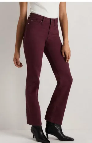 Vervet Jeans Skinny Straight Leg Bella Stretch Burgundy Size 24 thumbnail 1