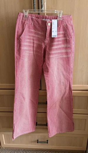 New urban outfitters Red Gingham Pants thumbnail 1
