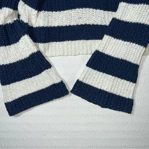 Anthropologie Pilcro Striped Henley Pullover Sweatshirt Women’s S Oversized thumbnail 6
