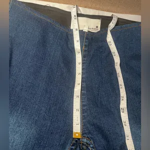 Newbury Kustom Womens Dark Blue Jeans M Mid Rise Flare Stretch Wash Pull On thumbnail 10