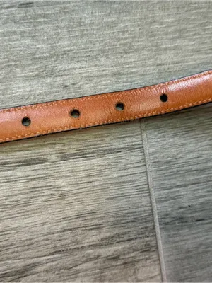 Coach Vintage 2801 Black Skinny Leather Belt Women's Y2K Brass Buckle Size 28 thumbnail 6