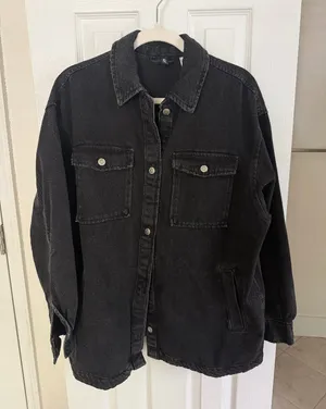 H&M Divided Black Denim Jacket thumbnail 1