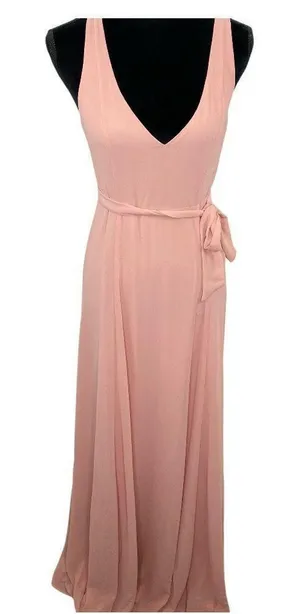 Show Me Your Mumu Jenn‎ Maxi Dress V-Neck Pink Gown Wedding Bridal Womens Medium thumbnail 1