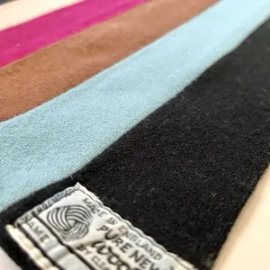 Vintage Pure New Wool Colorful Striped Reversible Muffler Scarf Made in England thumbnail 4